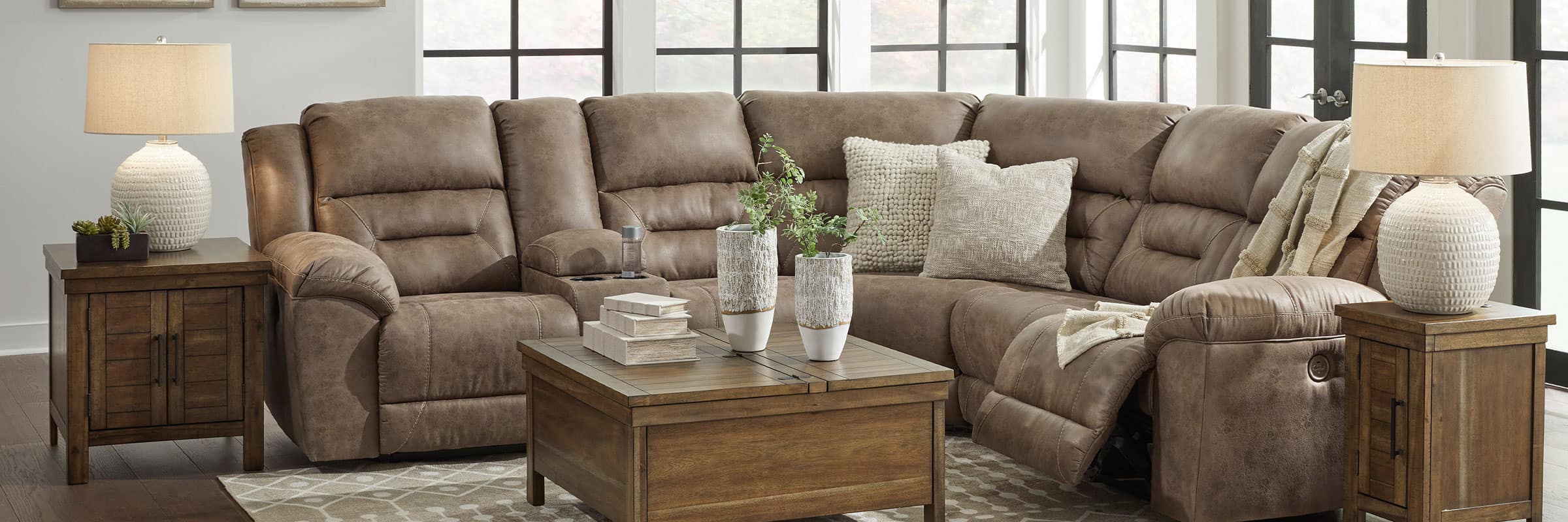 Brown Sectional
