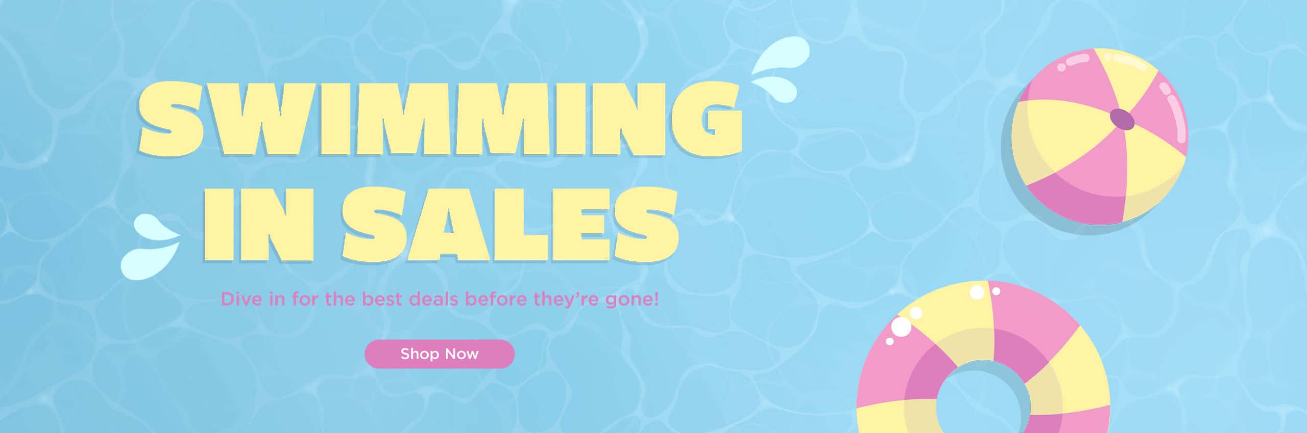Swimming in sales shop now