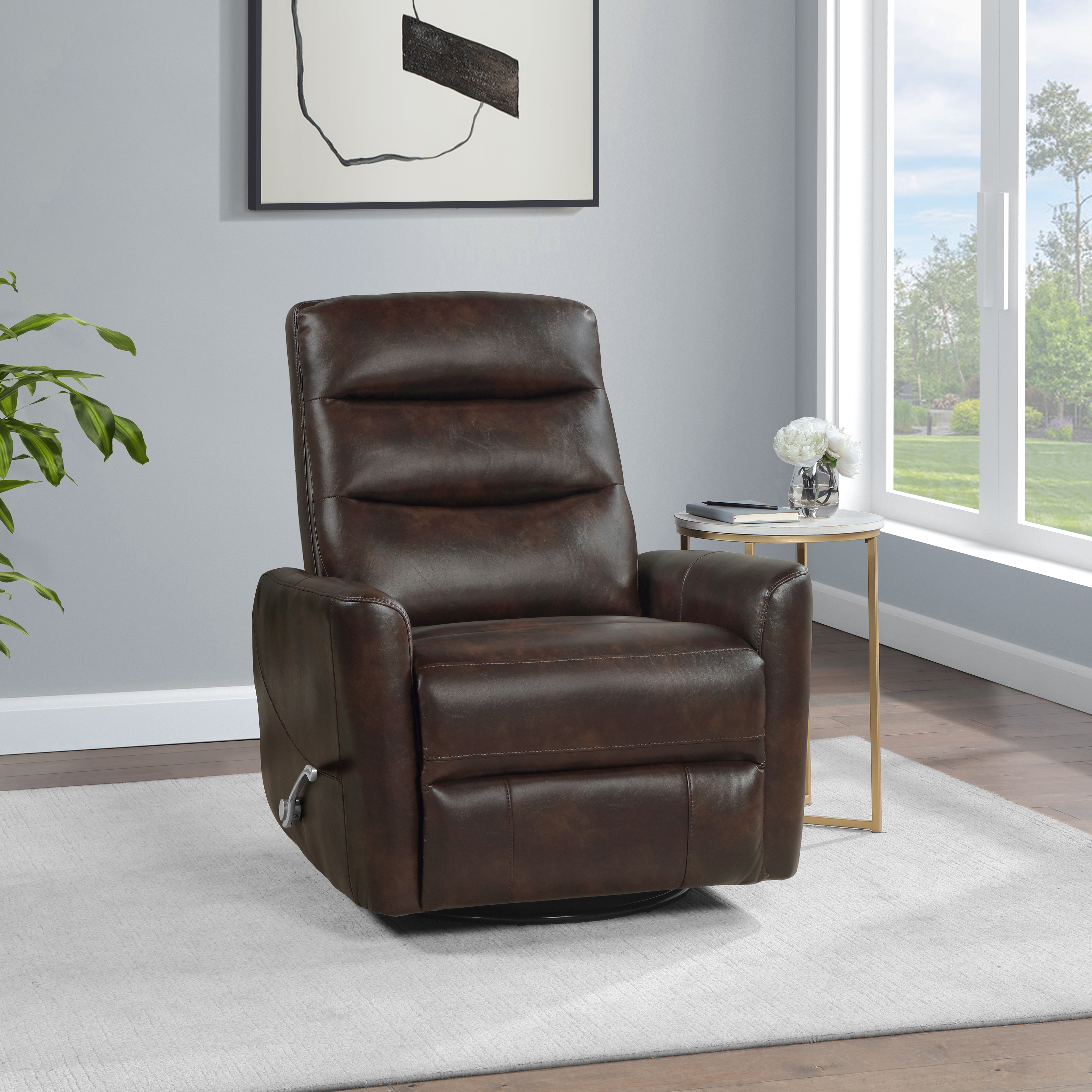 Takami Swivel Recliner Brown image 1