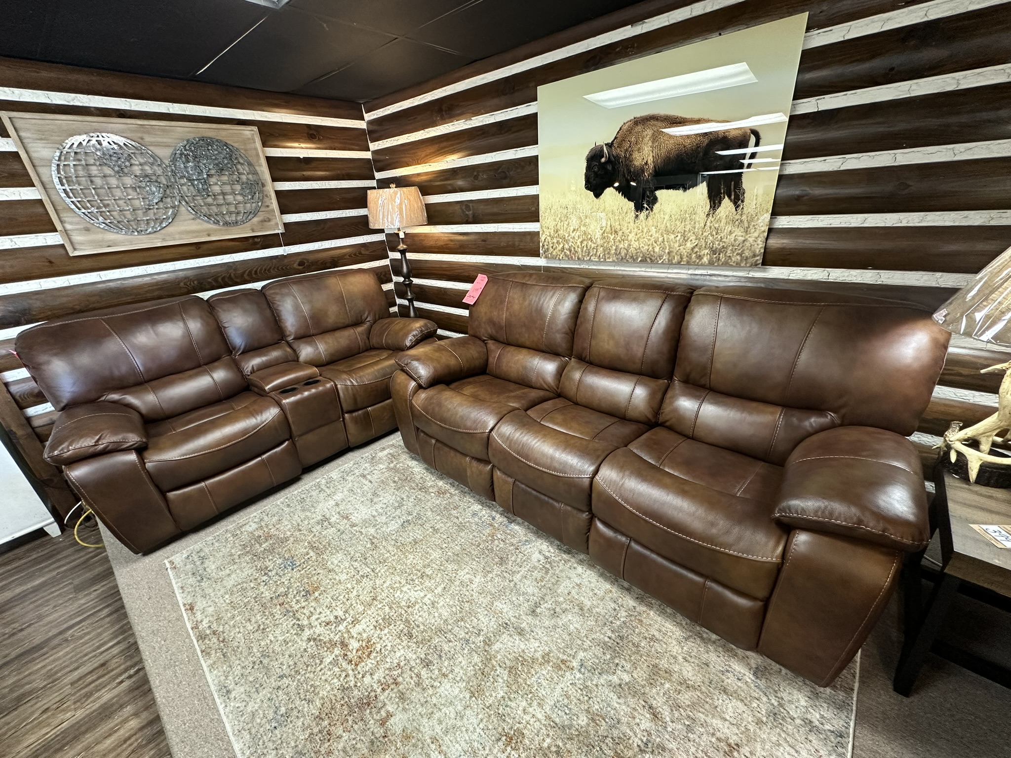 8625 Leather Reclining Sofa & Loveseat image 1