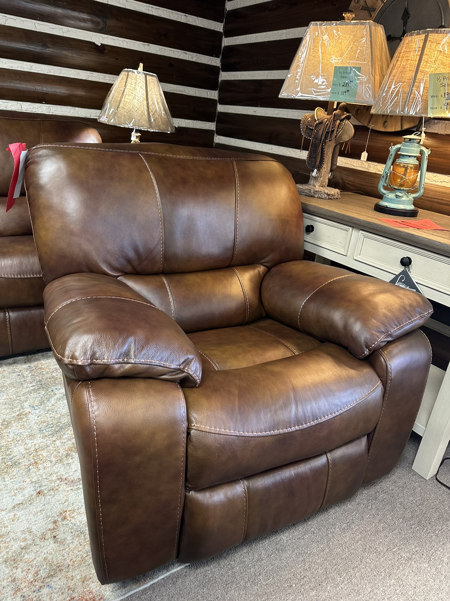 8625 Leather Glider Rocker Recliner 2041 image 1