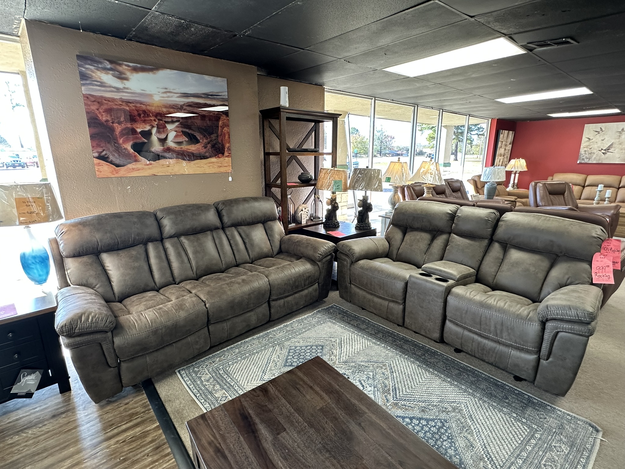 Cheers 9597 Reclining Living Room Set (Sofa & Rocking Loveseat) Tumbleweed 25981