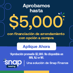 Snap Leasing - Aprobamos Hasta $5,000 con financiación de arrendamiento con opción a compra - Aplique Ahora