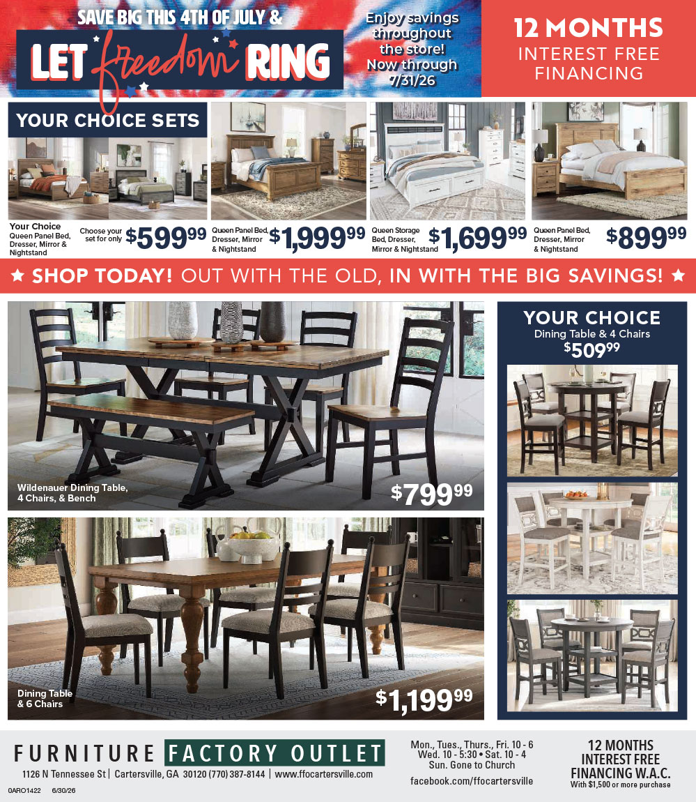 Save Big this 4th of July & Let Freedom Ring Page 2 - Click Above to View Full Sized Ad