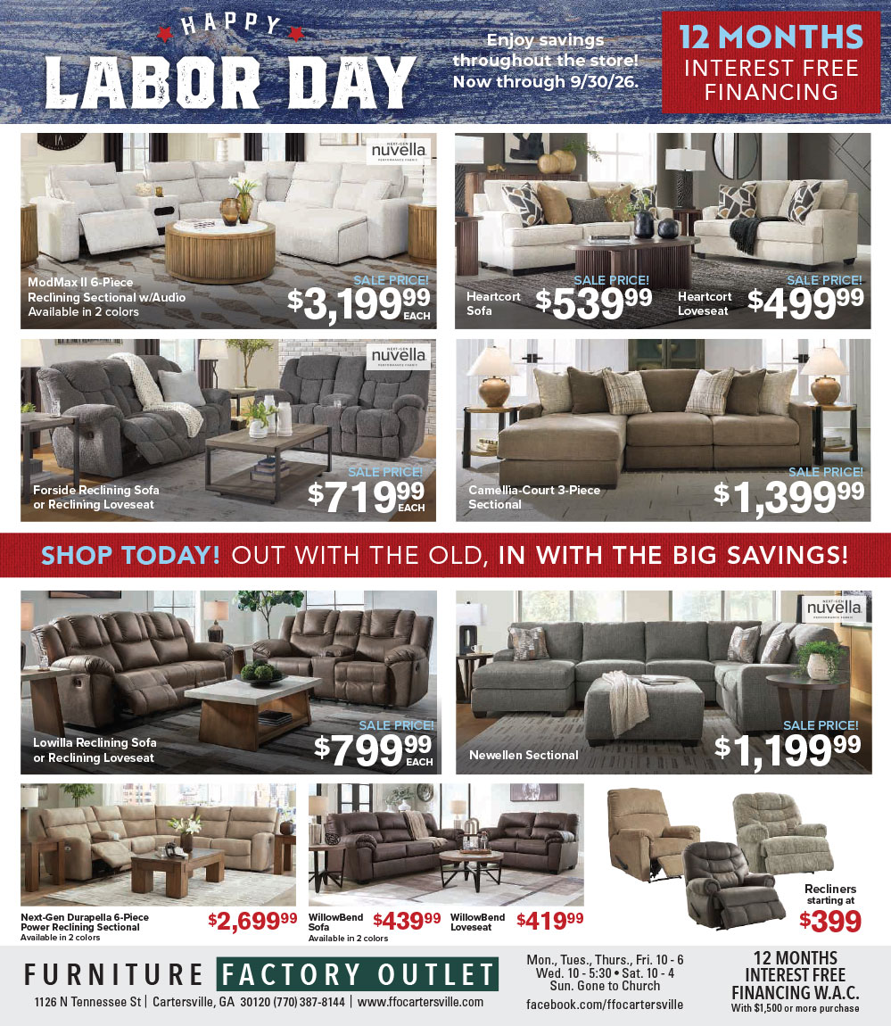 FFO Cartersville Labor Day Ad Page 1