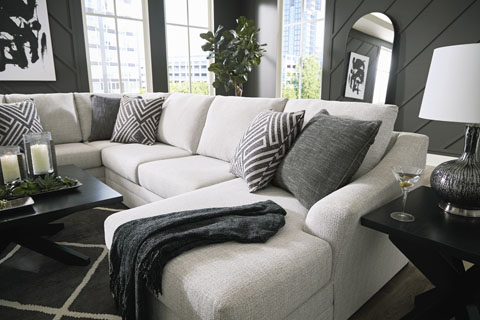 Koralynn 3-Piece Sectional w/2 Chaises image 1