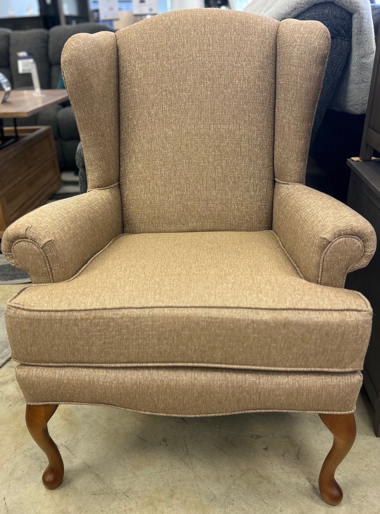 Wing Chair Bingham Wheat/Montana image 1