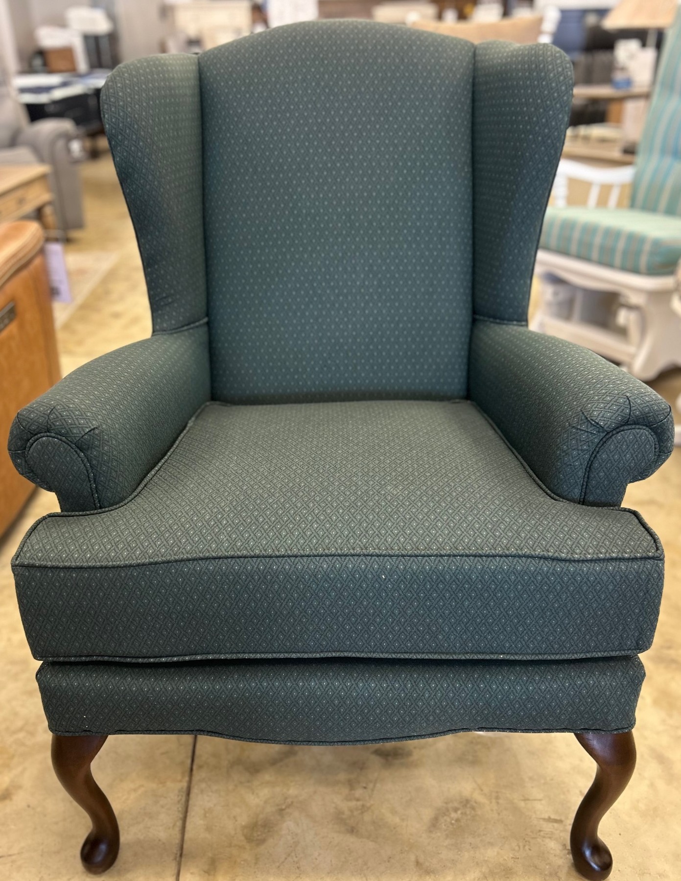 Wing Chair Reynolda Swamp/Fruitwood image 1