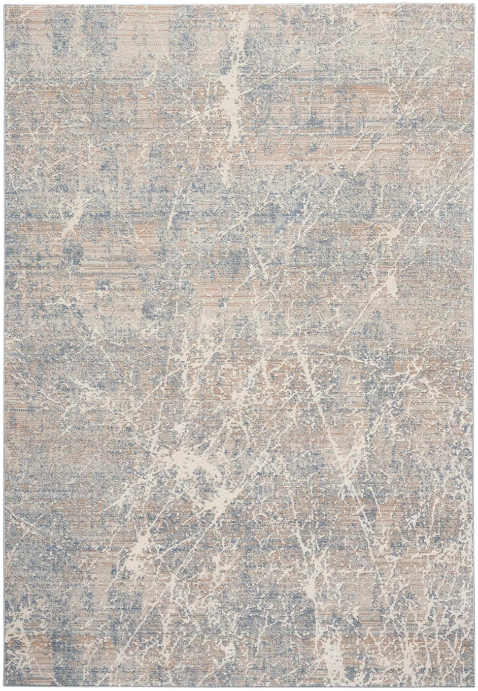 EXHALE BEIGE BLUE RUG 5'3" X 7'3" image 1