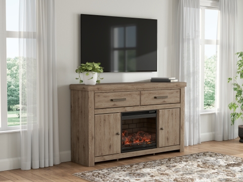 Garistyn 62" TV Stand with Electric Fireplace image 1