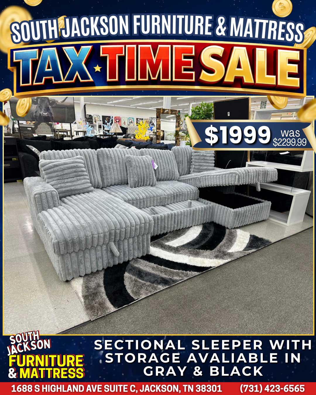 Tax Time Sale at South Jackson Furniture & Mattress