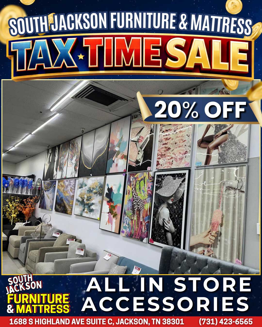 Tax Time Sale at South Jackson Furniture & Mattress