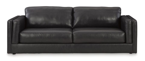 Amiata Black Leather Sofa image 1