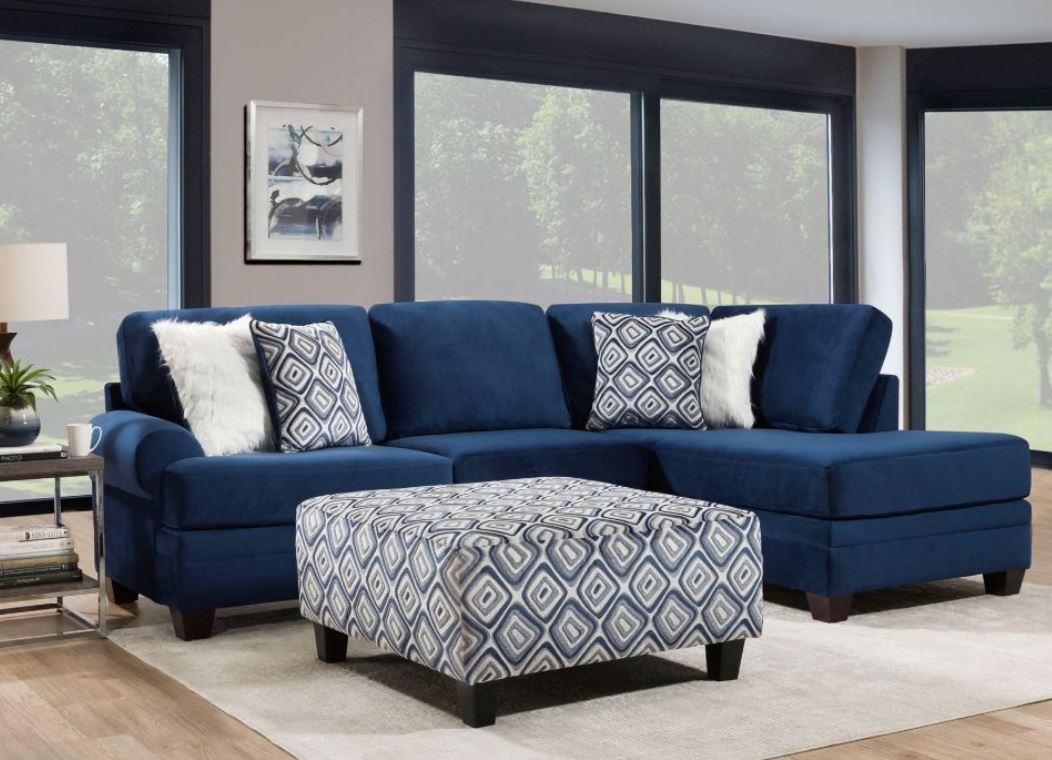 Champion Blue 2 Pc Sectional image 1