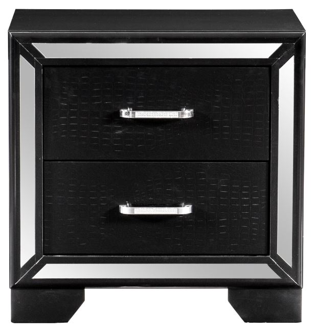 Nightstand Black Mirror Accents image 1