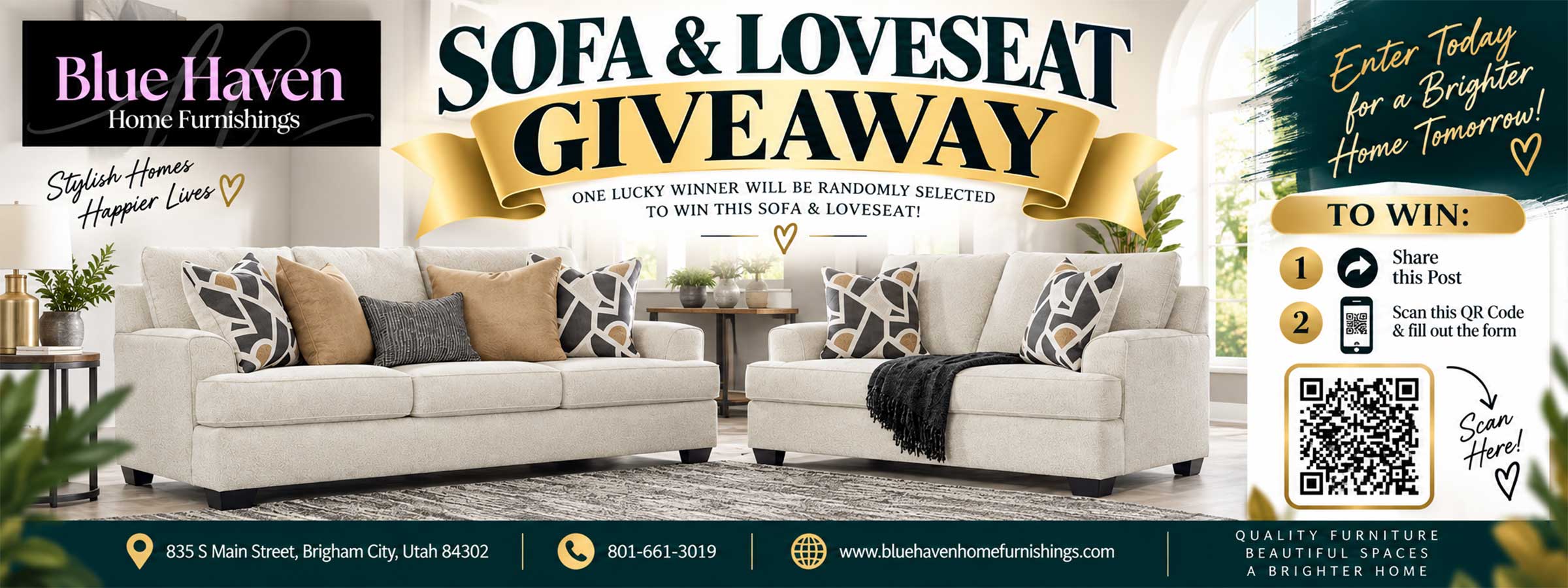 Giveaway Sofa & Loveseat!