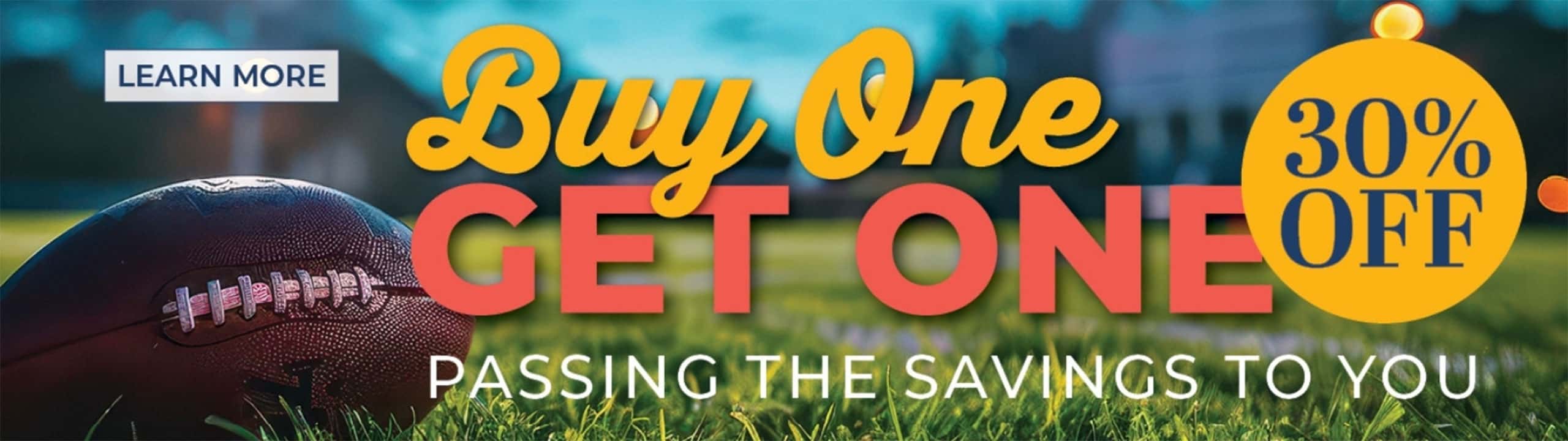 Buy one get one 30% off