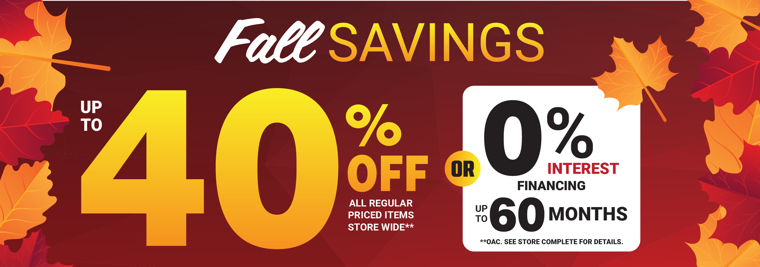Fall Savings