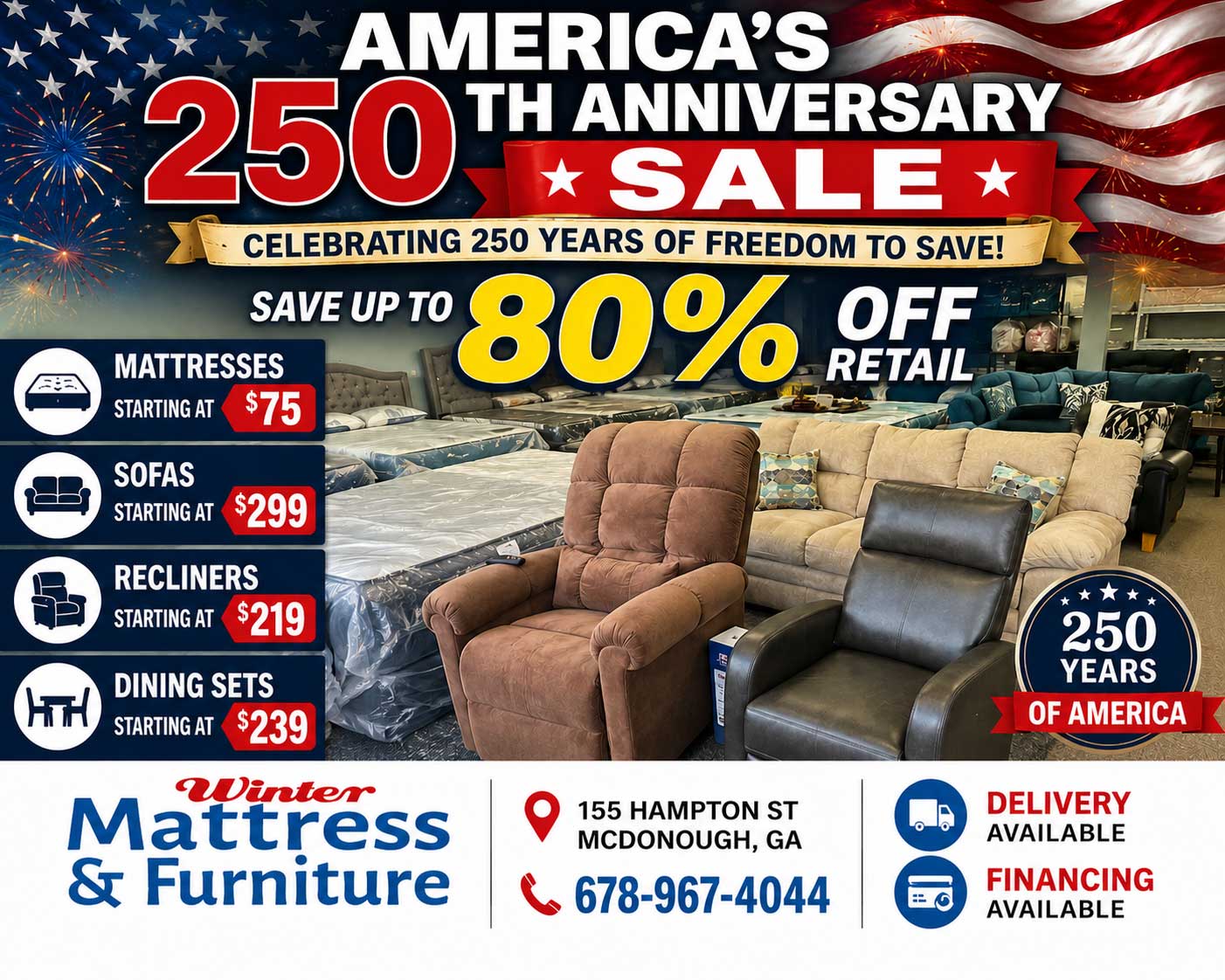 America's 250th Anniversary Sale – Celebrating 250 Years of Freedom to Save