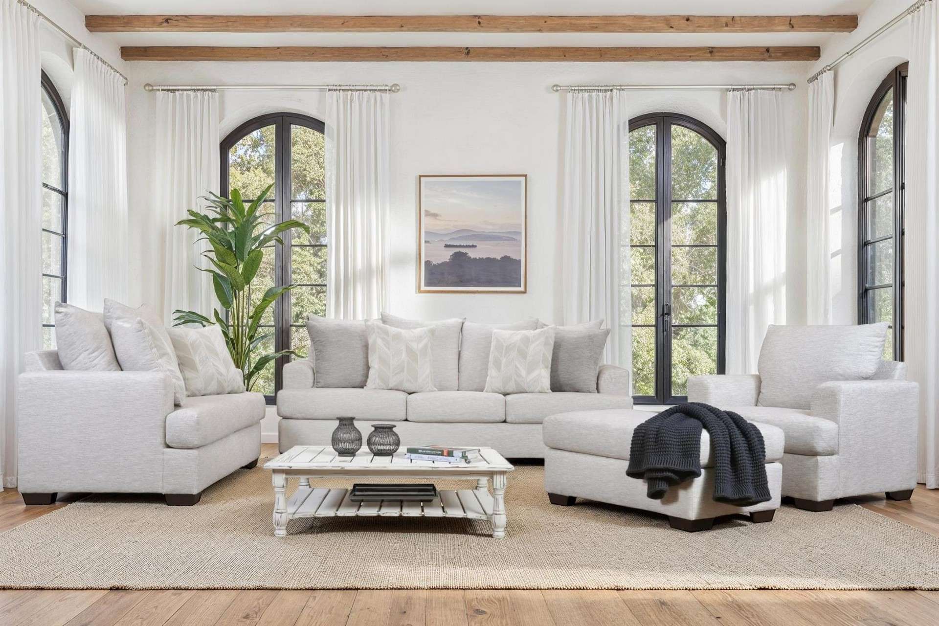 4760 Leia Linen sofa image 1