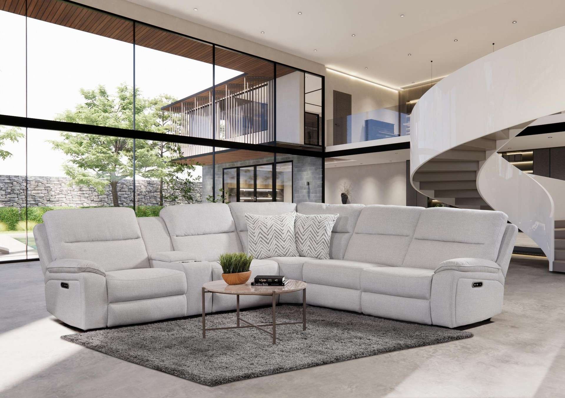 7625 Westhaven Ivory sectional image 1