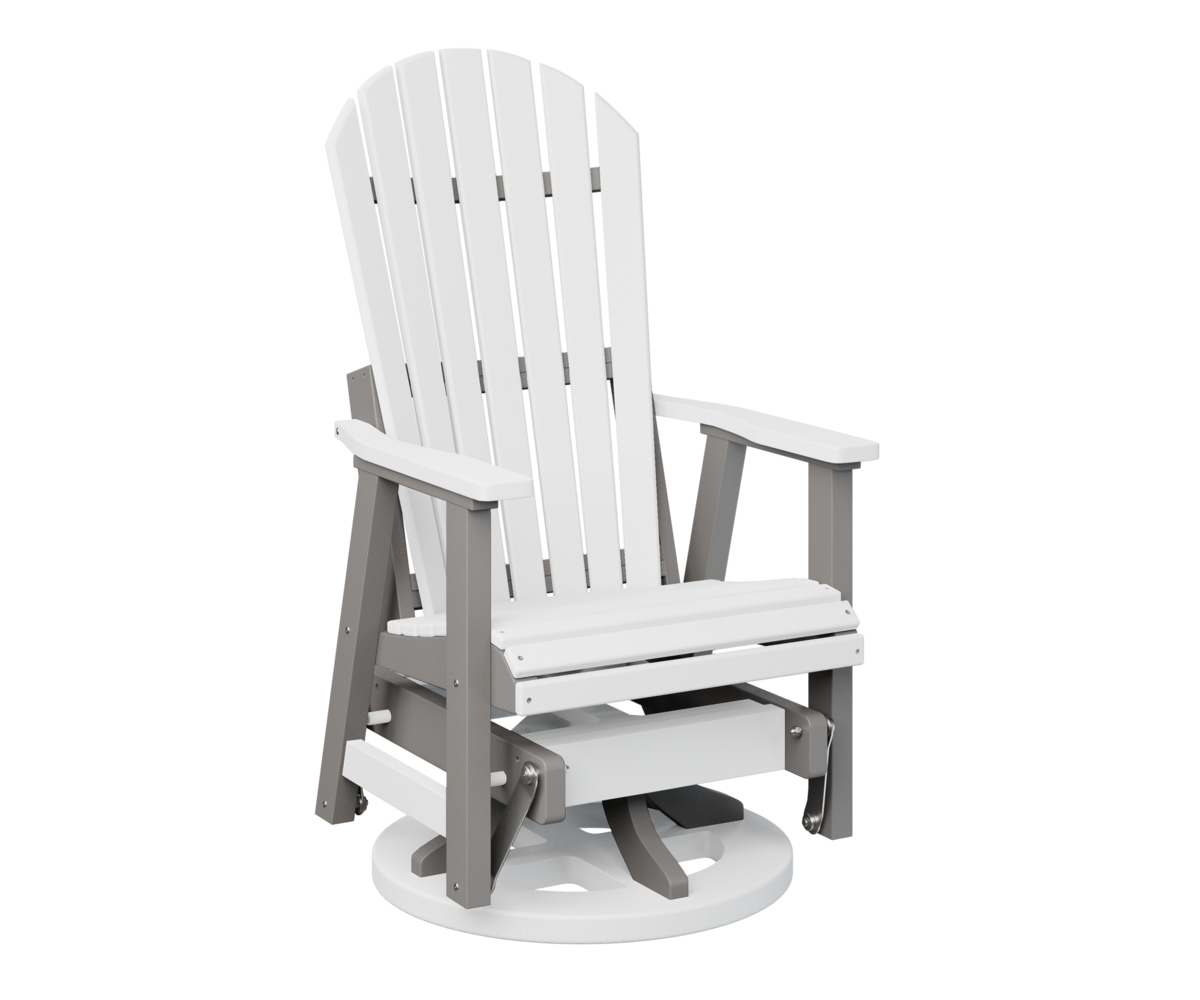 Comfo Back Swivel Glider (White over Light Grey) image 1
