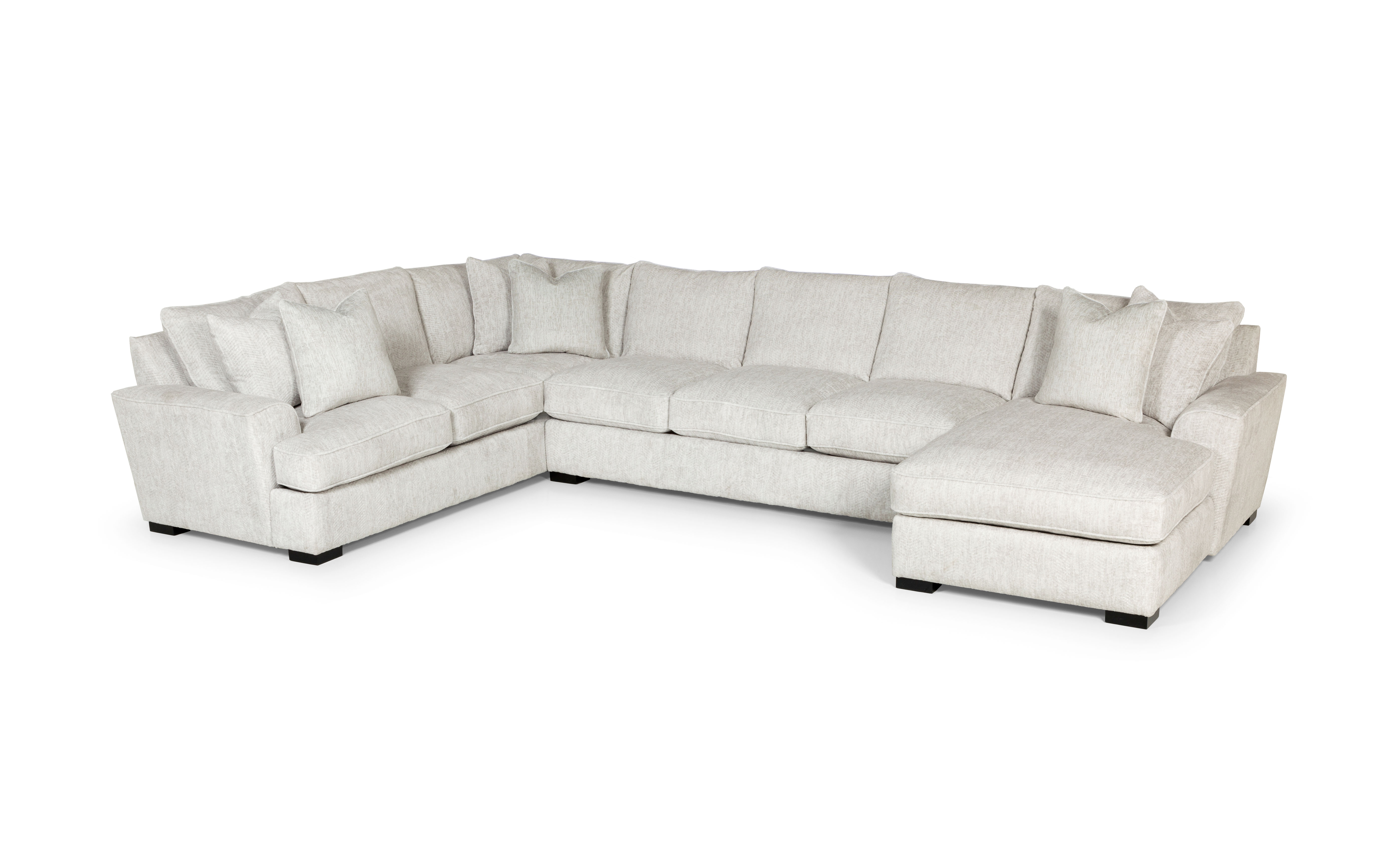 495 Chaise Sectional in "Zaftig Parchment"