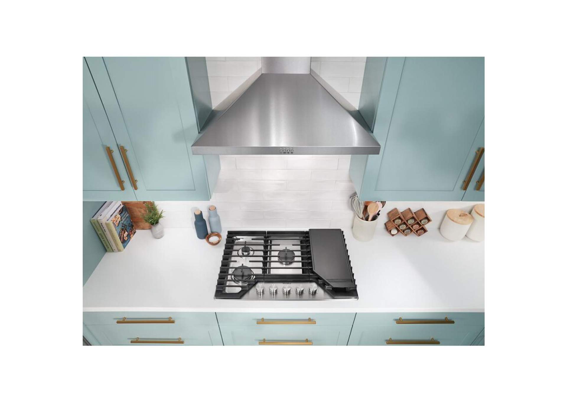 30-inch Gas Cooktop with 2-in-1 Hinged Grate to Griddle