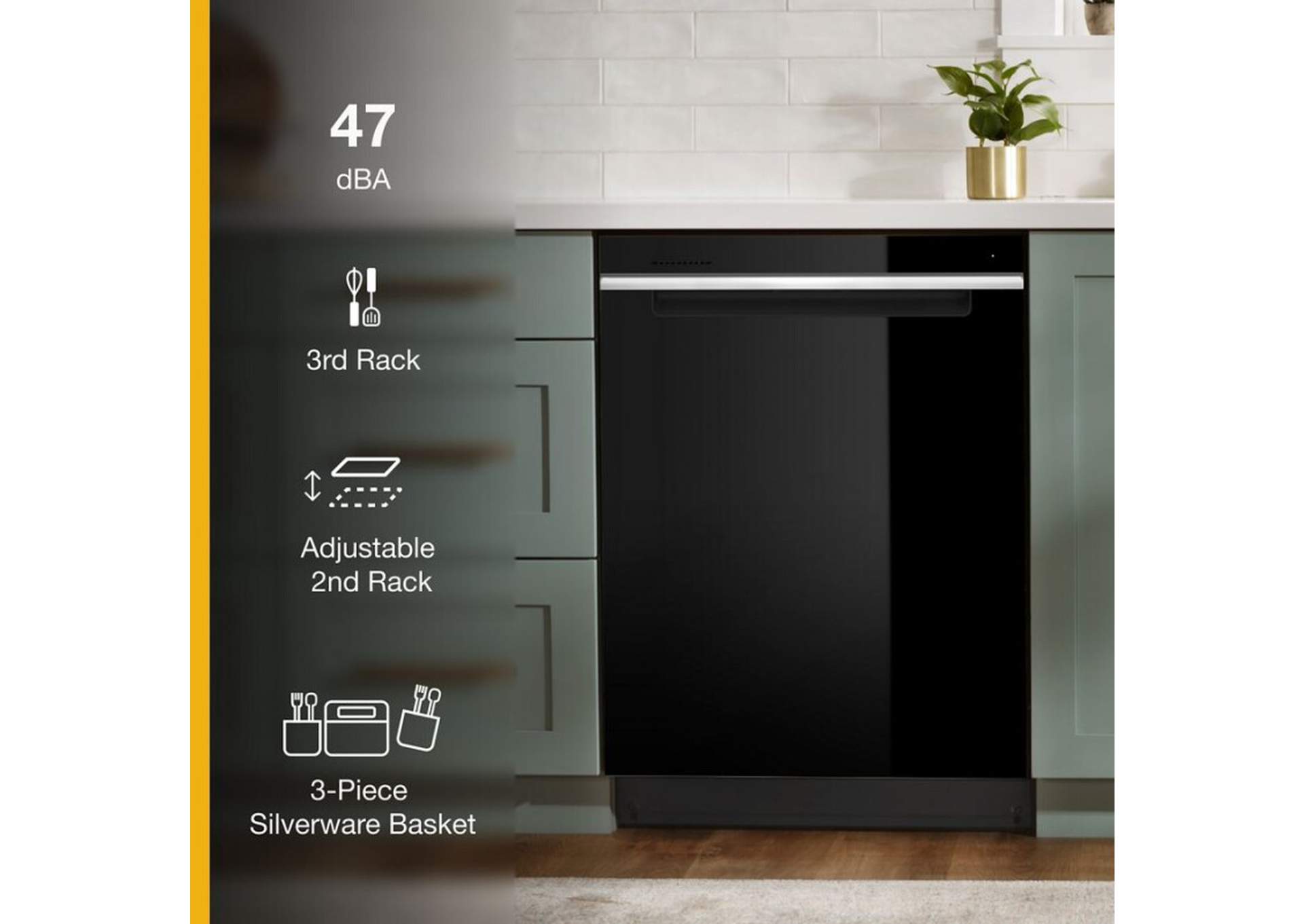 Large Capacity Dishwasher with 3rd Rack