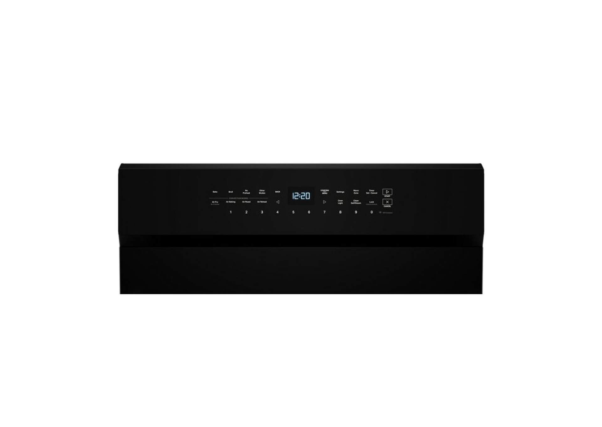 30-inch Electric Smart Range with Air Cooking Technology, No Preheat Air Fry, High Speed Preheat Oven, WipeClean Coating, and Steam/Self Clean