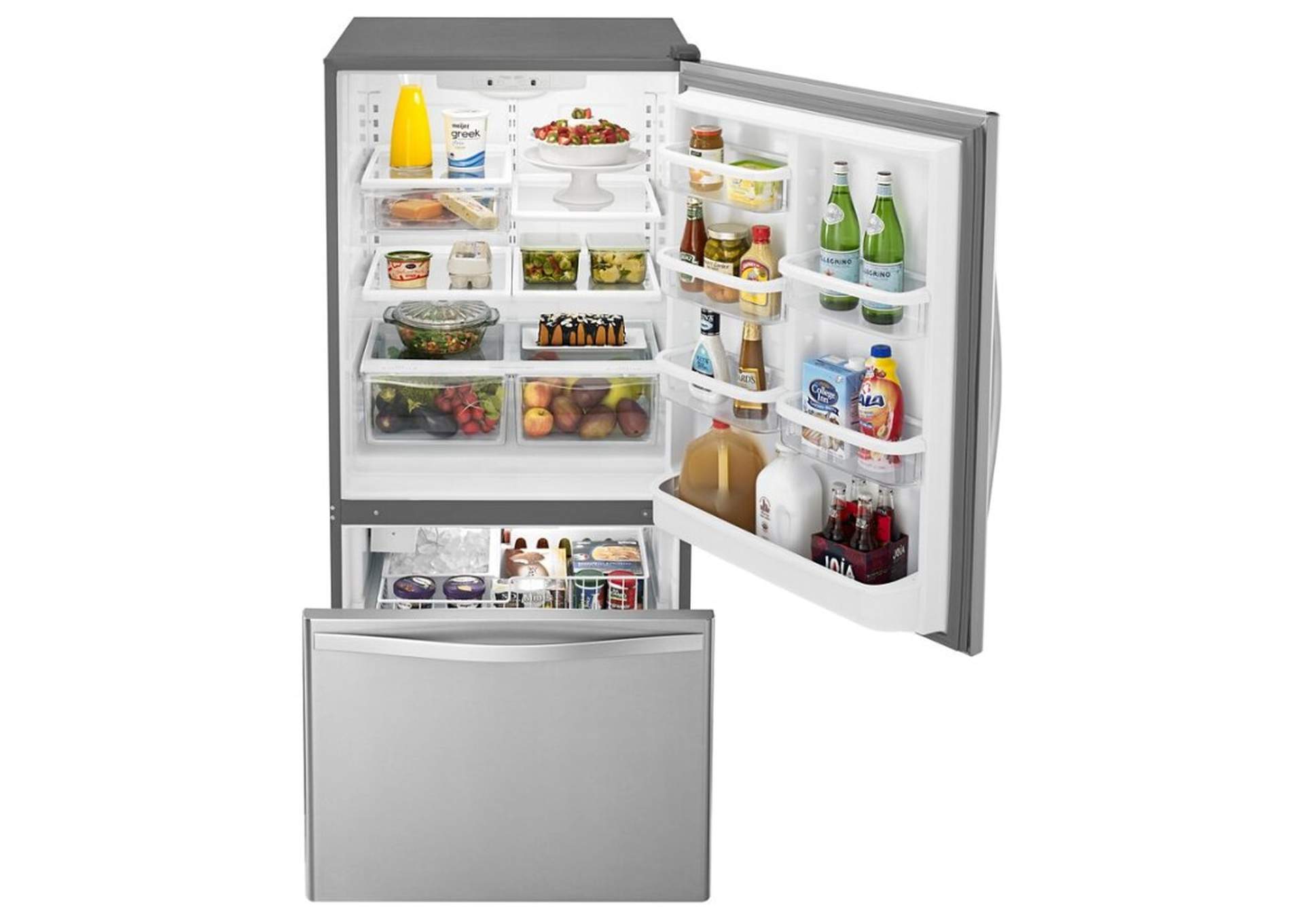 30-inches wide Bottom-Freezer Refrigerator with SpillGuard Glass Shelves - 18.7 cu. ft.