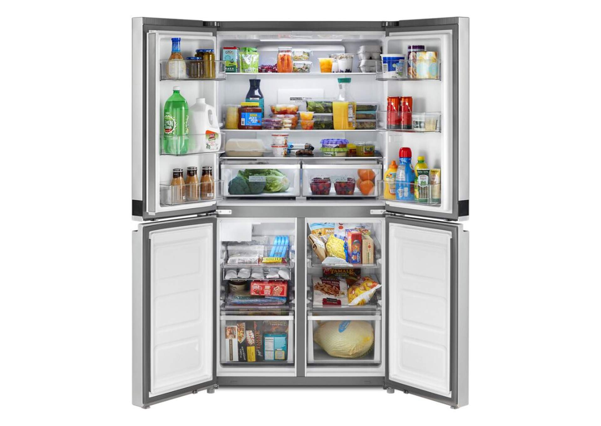 36-inch Wide Counter Depth 4 Door Refrigerator - 19.4 cu. ft.