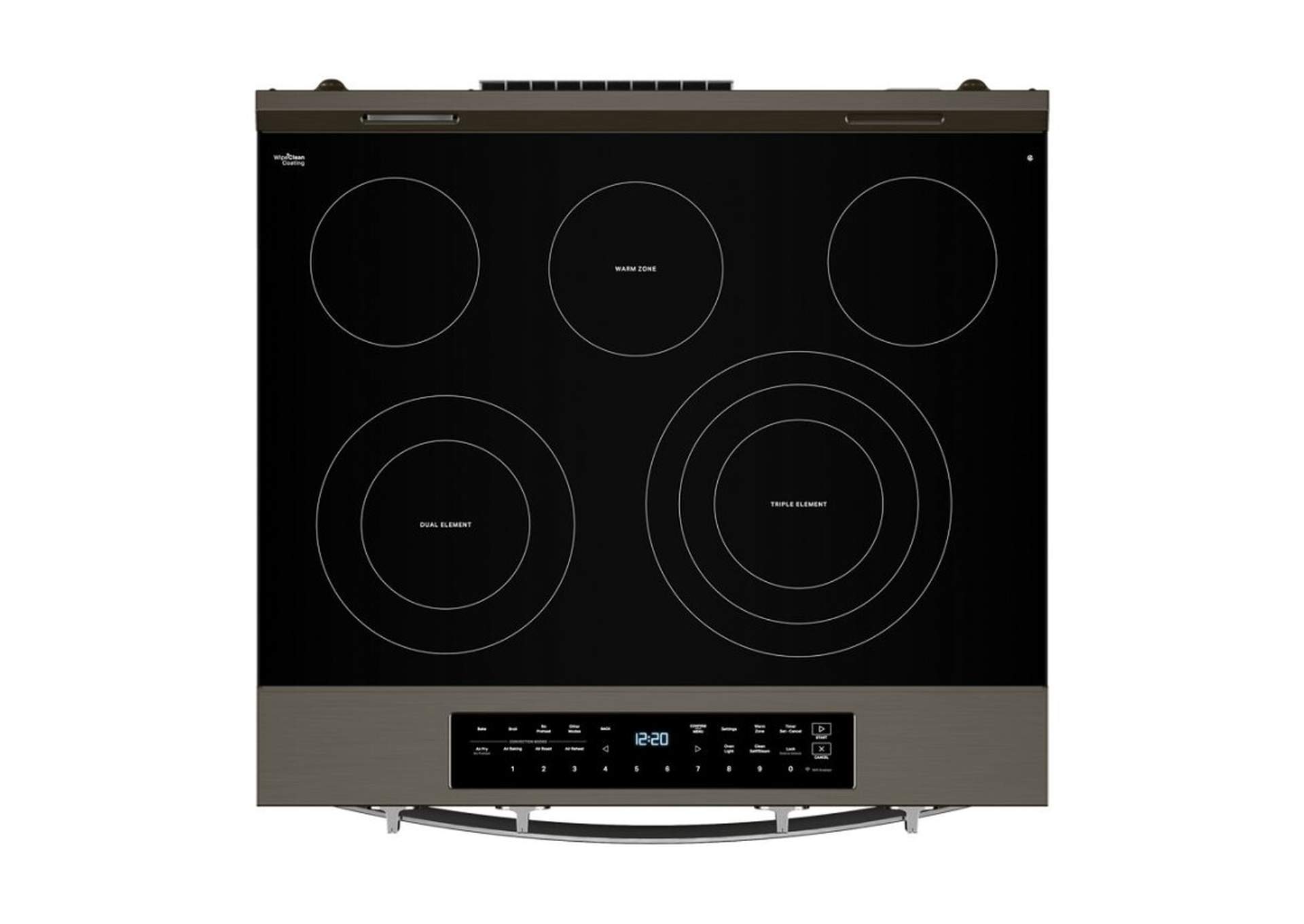 30-inch Electric Smart Range with Air Cooking Technology, No Preheat Air Fry, High Speed Preheat Oven, WipeClean™ Coating, and Steam/Self Clean