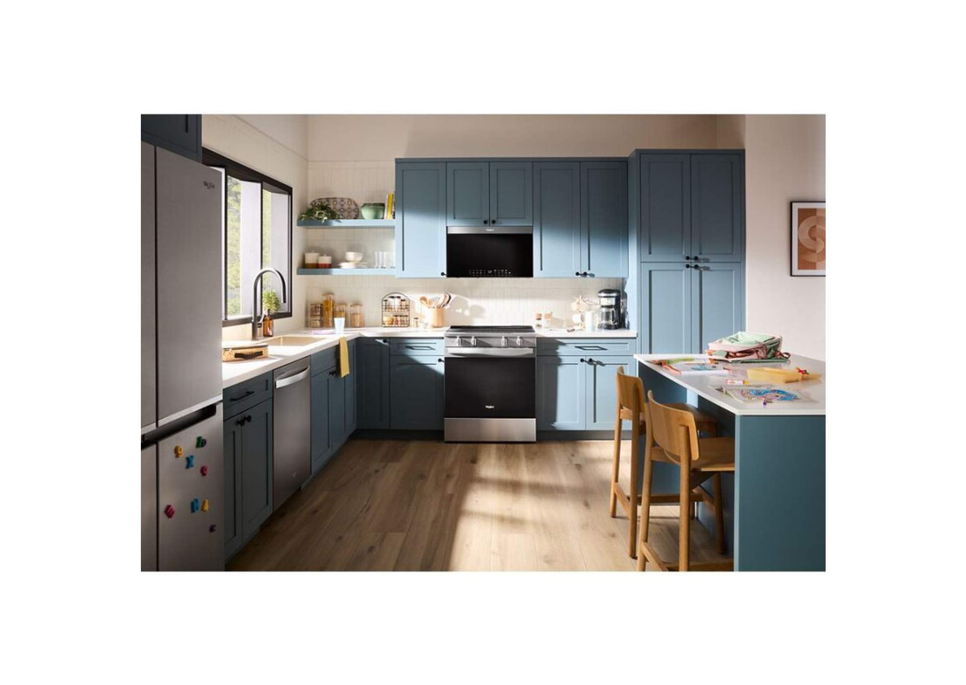 30-inch Smart Slide in Electric Range with Air Cooking WiFi Self Clean + Steam