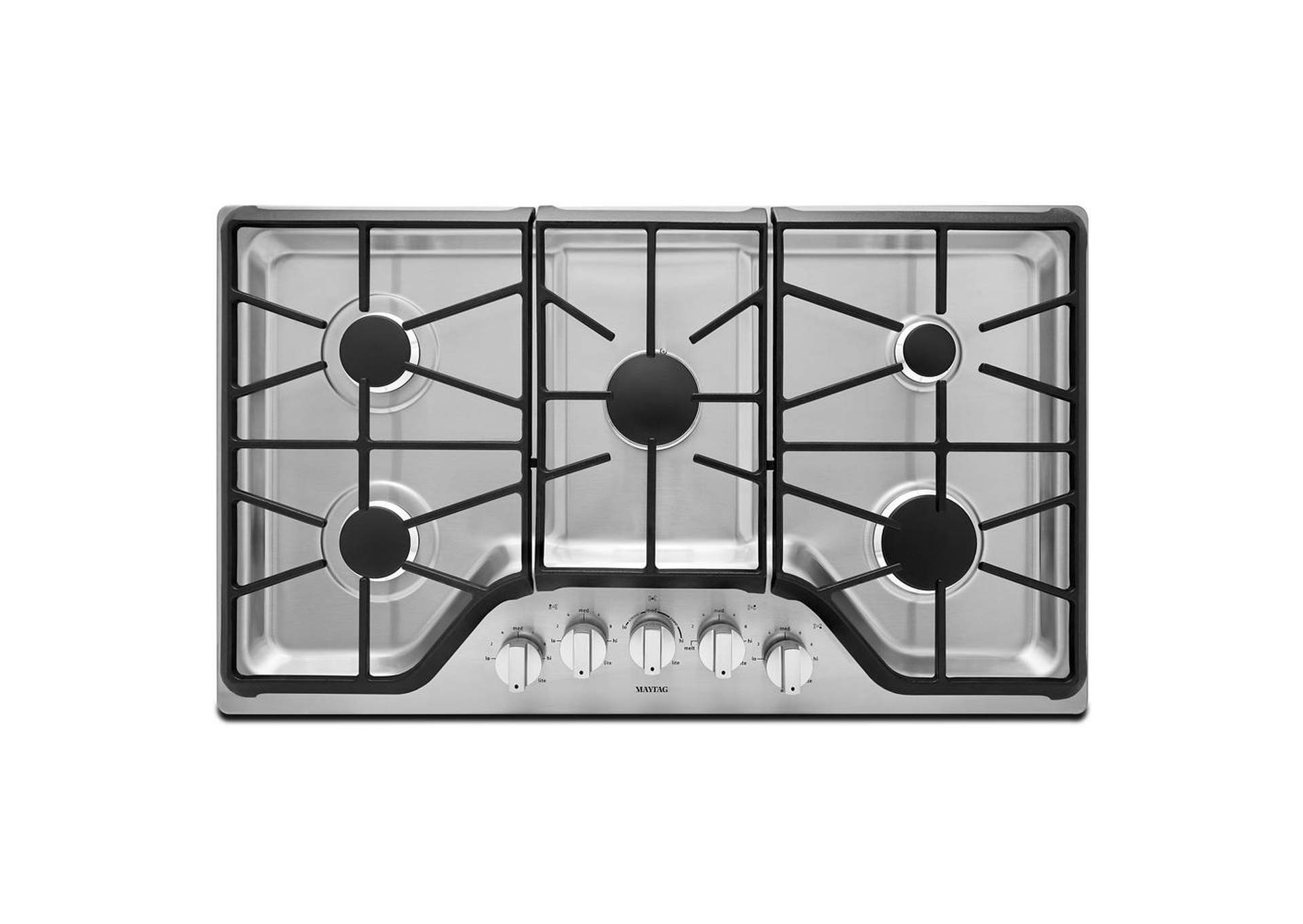 Maytag - 36-inch Wide Gas Cooktop with DuraGuard™ Protective Finish - Stainless Steel