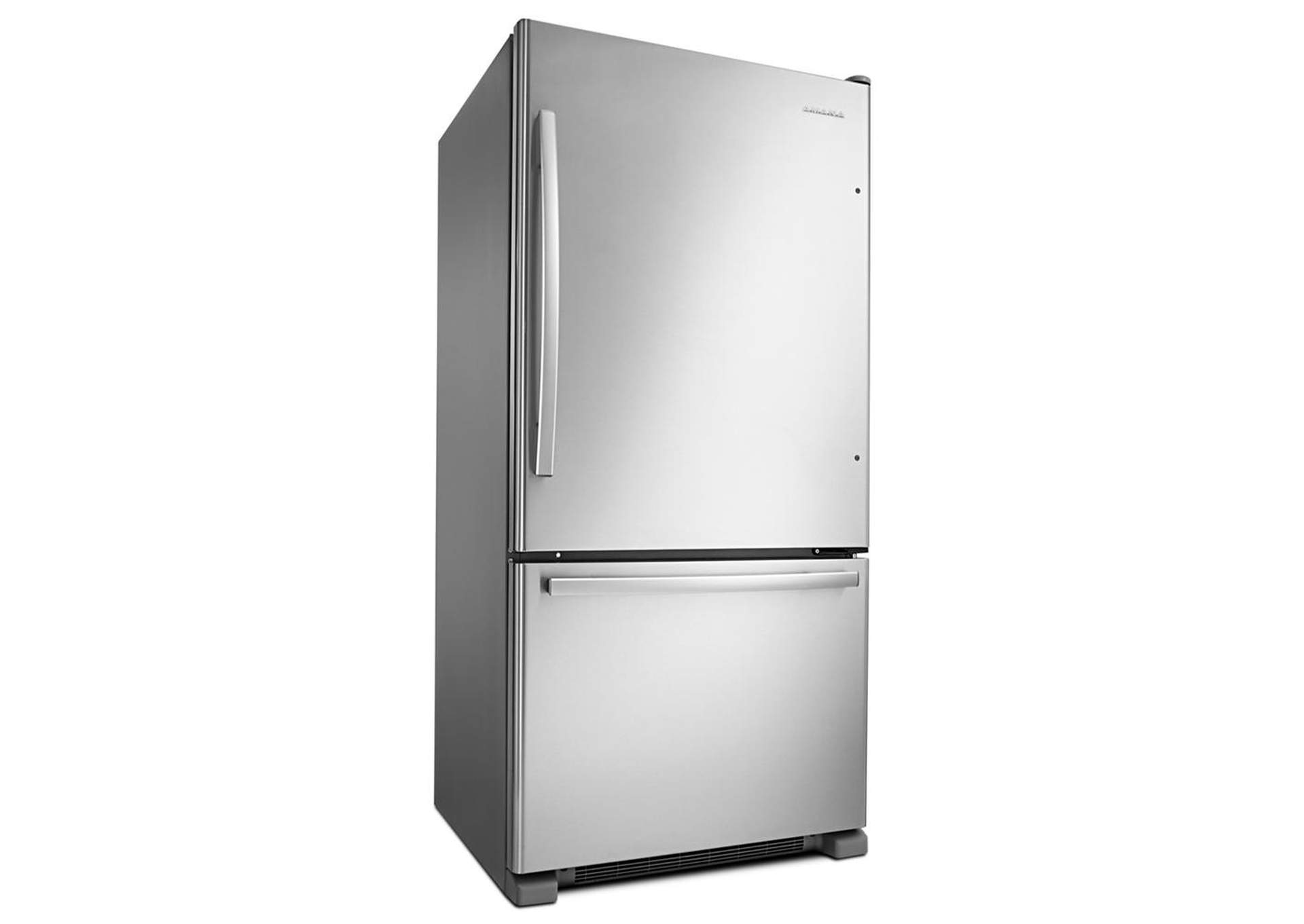 Amana - 33-inch Wide Bottom-Freezer Refrigerator with EasyFreezer™ Pull-Out Drawer - 22 cu. ft. Capacity - Stainless Steel