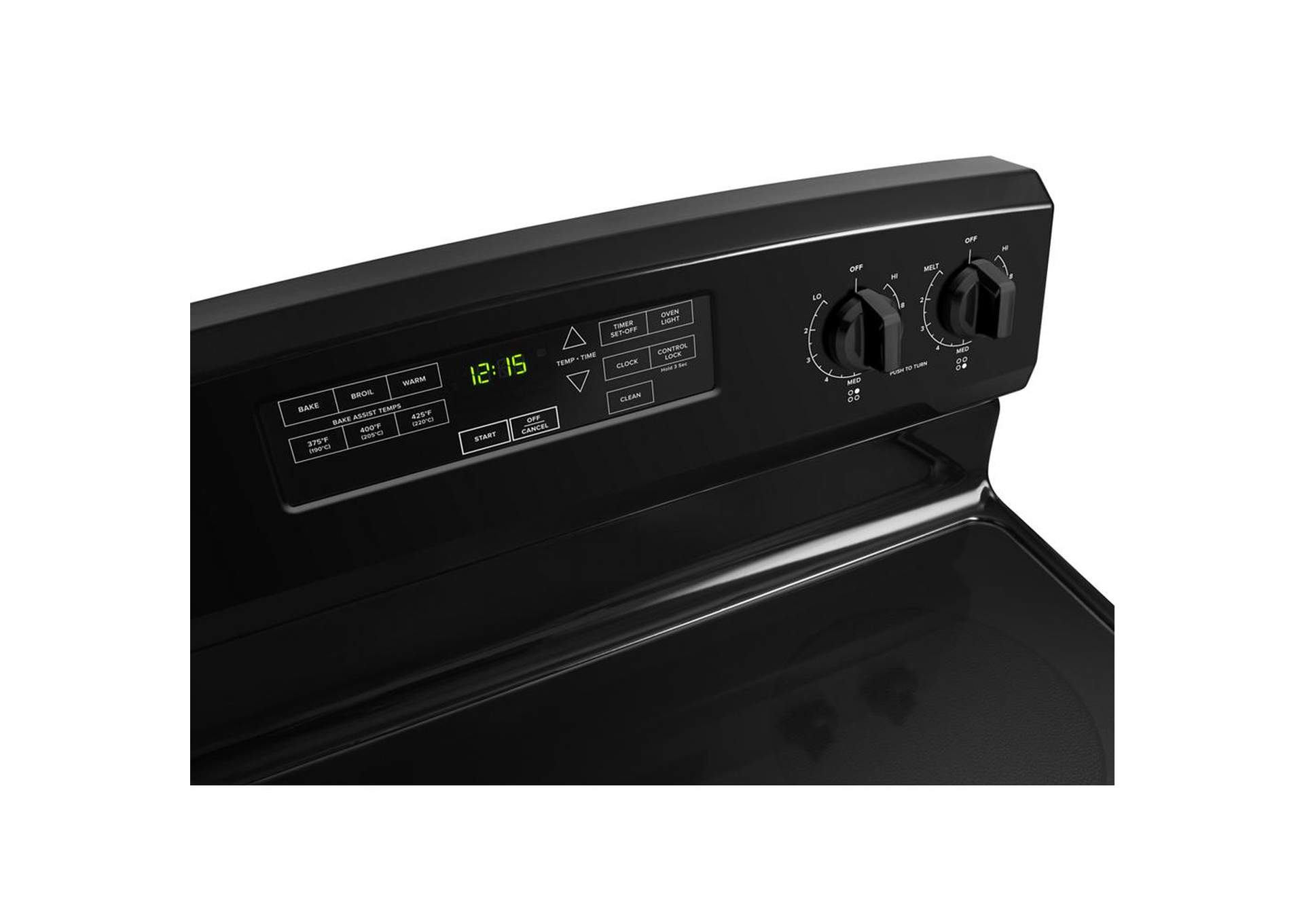 30-inch Amana® Electric Range with Extra-Large Oven Window - Black