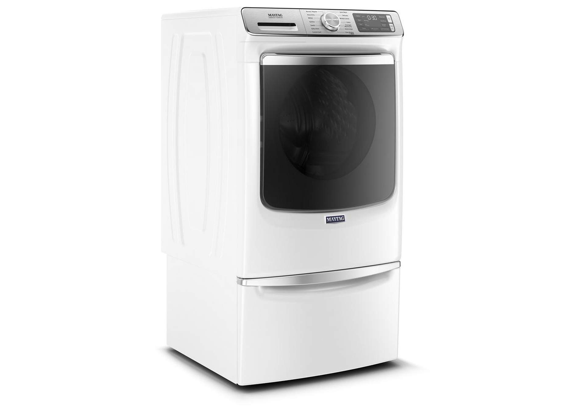 Maytag - Smart Front Load Washer with Extra Power and 24-Hr Fresh Hold® option - 5.0 cu. ft. - White