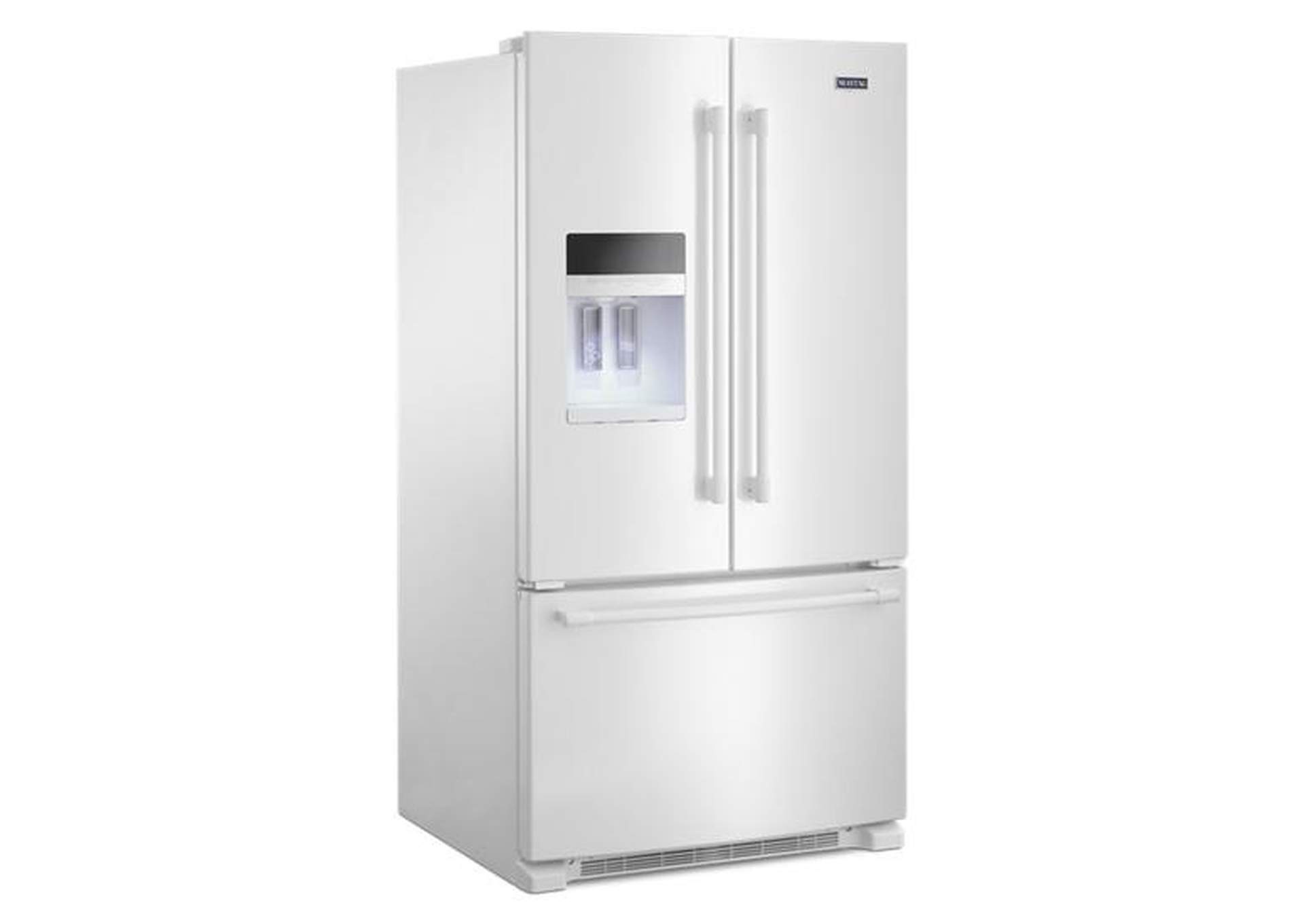 Maytag - 36- Inch Wide French Door Refrigerator with PowerCold® Feature - 25 Cu. Ft. - White-on-White