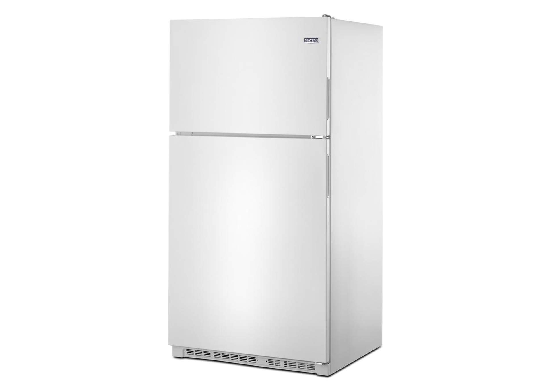 Maytag - 33-Inch Wide Top Freezer Refrigerator with PowerCold® Feature- 21 Cu. Ft. - White Ice