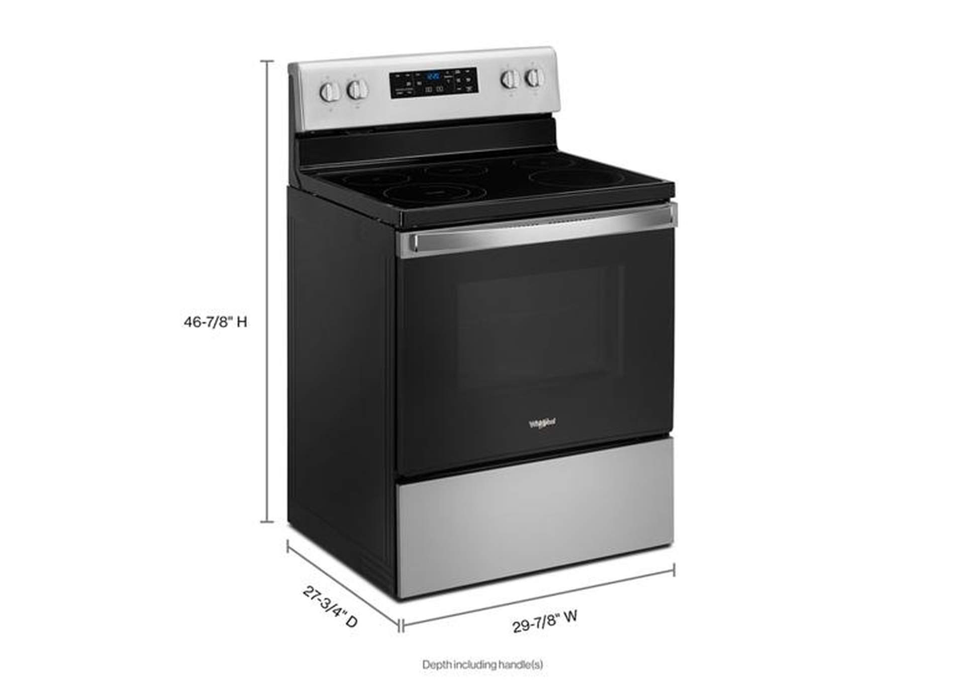 5.3 cu. ft. Whirlpool® electric range with Frozen Bake™ technology - Fingerprint Resistant Stainless Steel