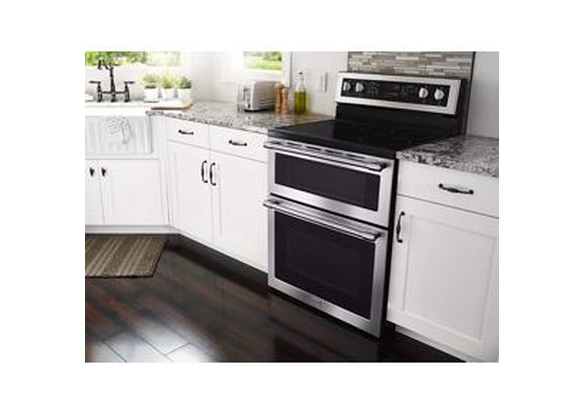 Maytag - 30-Inch Wide Double Oven Electric Range With True Convection - 6.7 Cu. Ft. - Fingerprint Resistant Stainless Steel