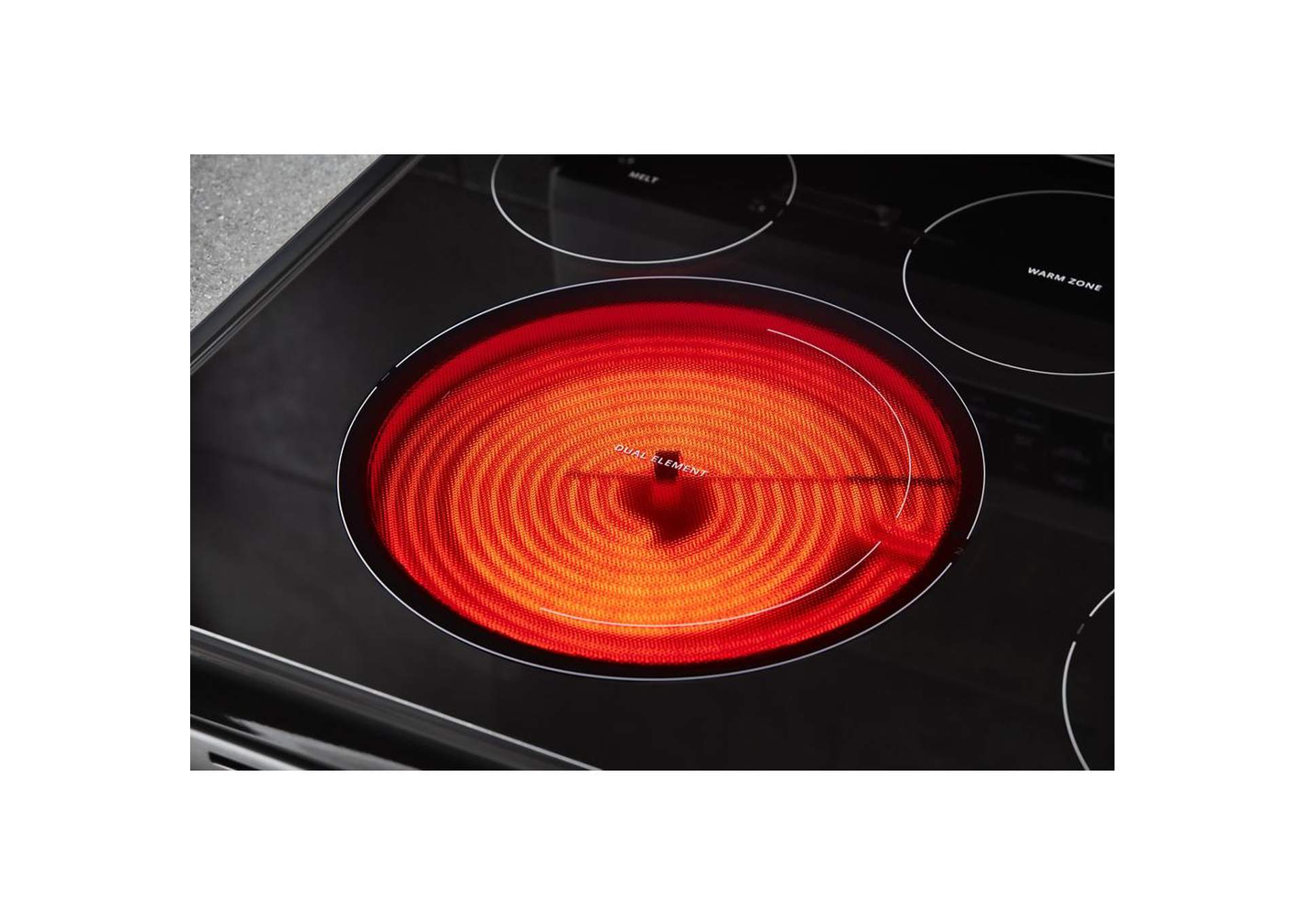 Whirlpool - 6.4 cu. ft. Freestanding Electric Range with Frozen Bake™ Technology - Fingerprint Resistant Stainless Steel