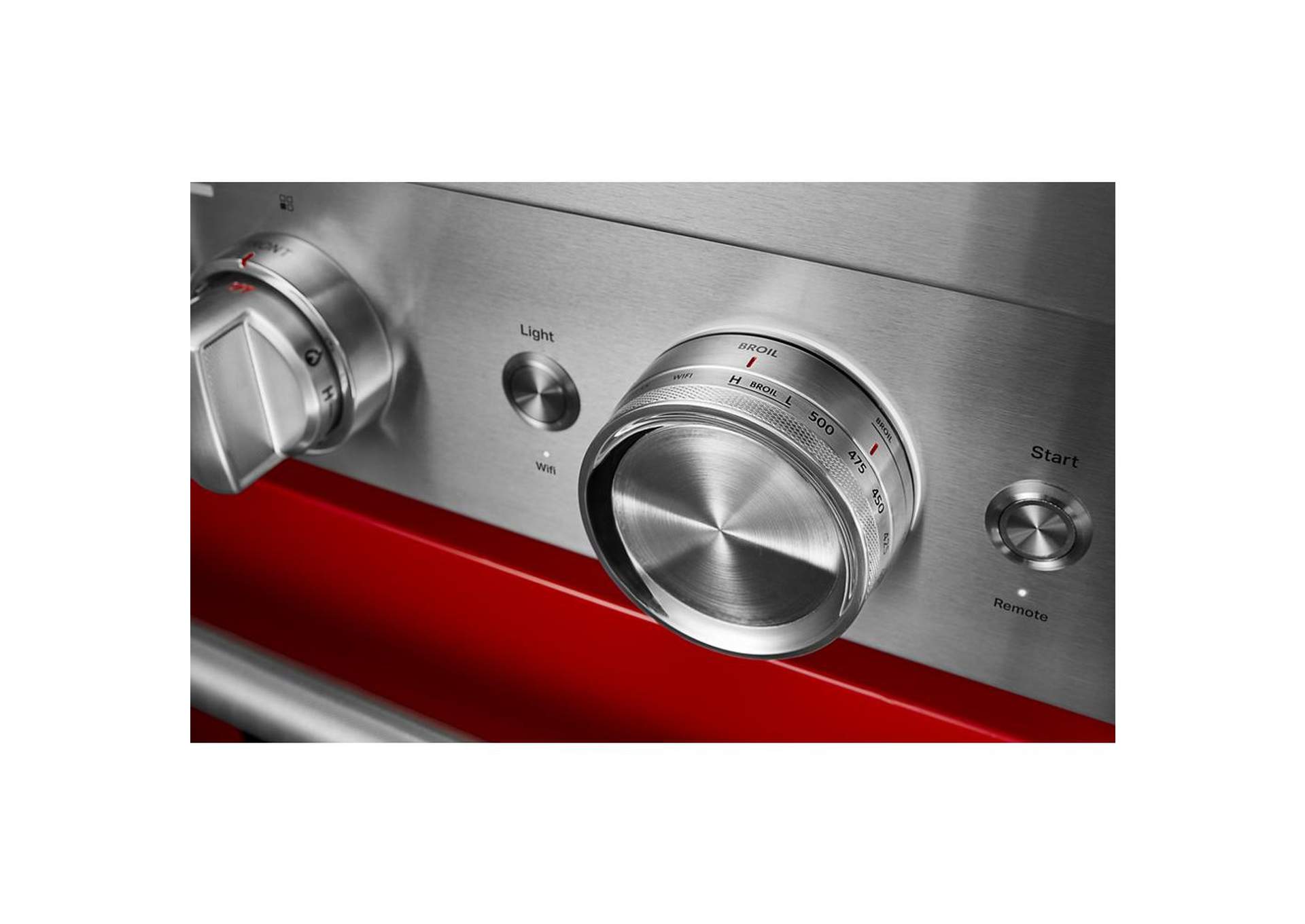 KitchenAid® 30'' Smart Commercial-Style Dual Fuel Range with 4 Burners - Passion Red