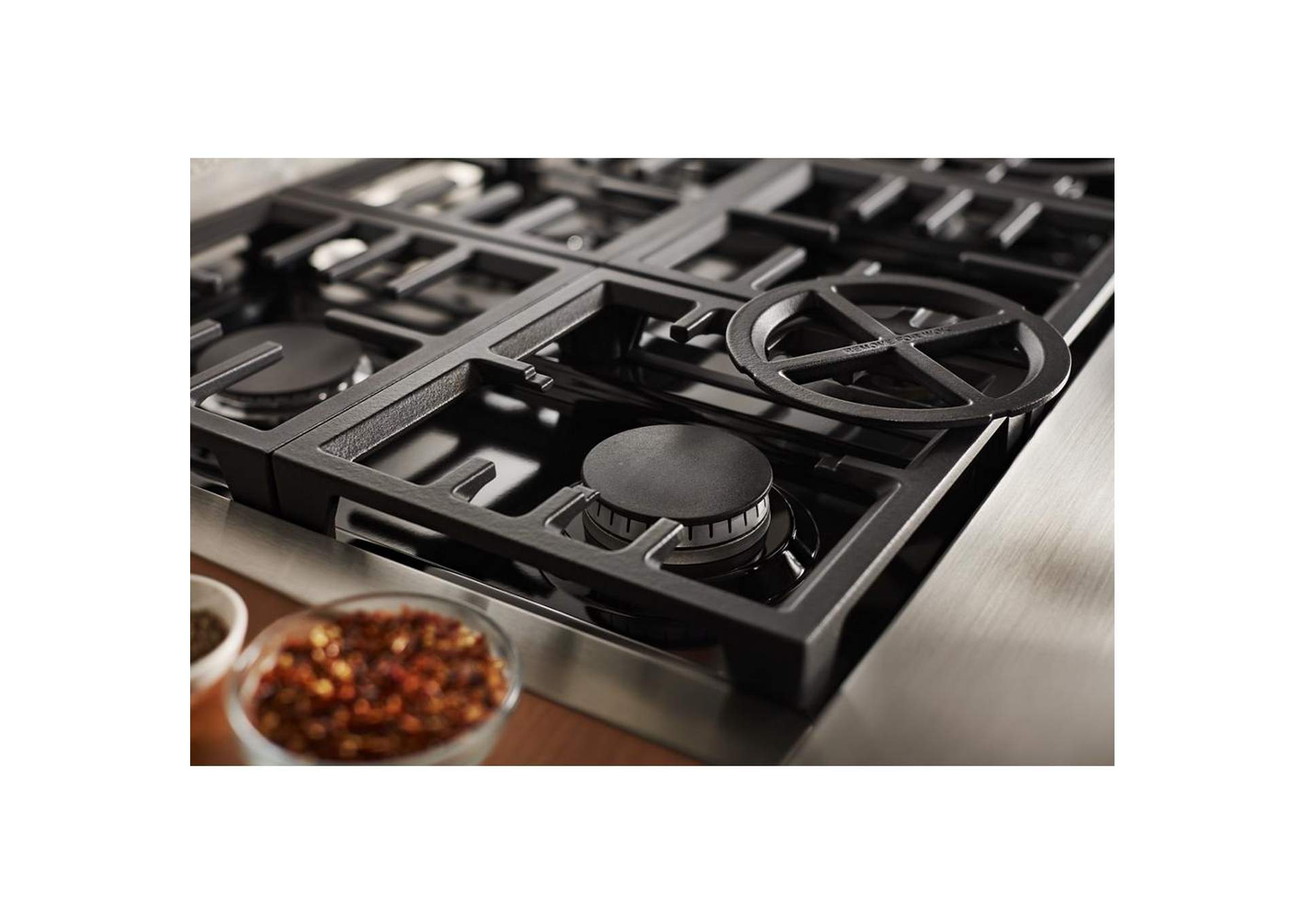 KitchenAid® 48'' Smart Commercial-Style Dual Fuel Range with Griddle - Yellow Pepper