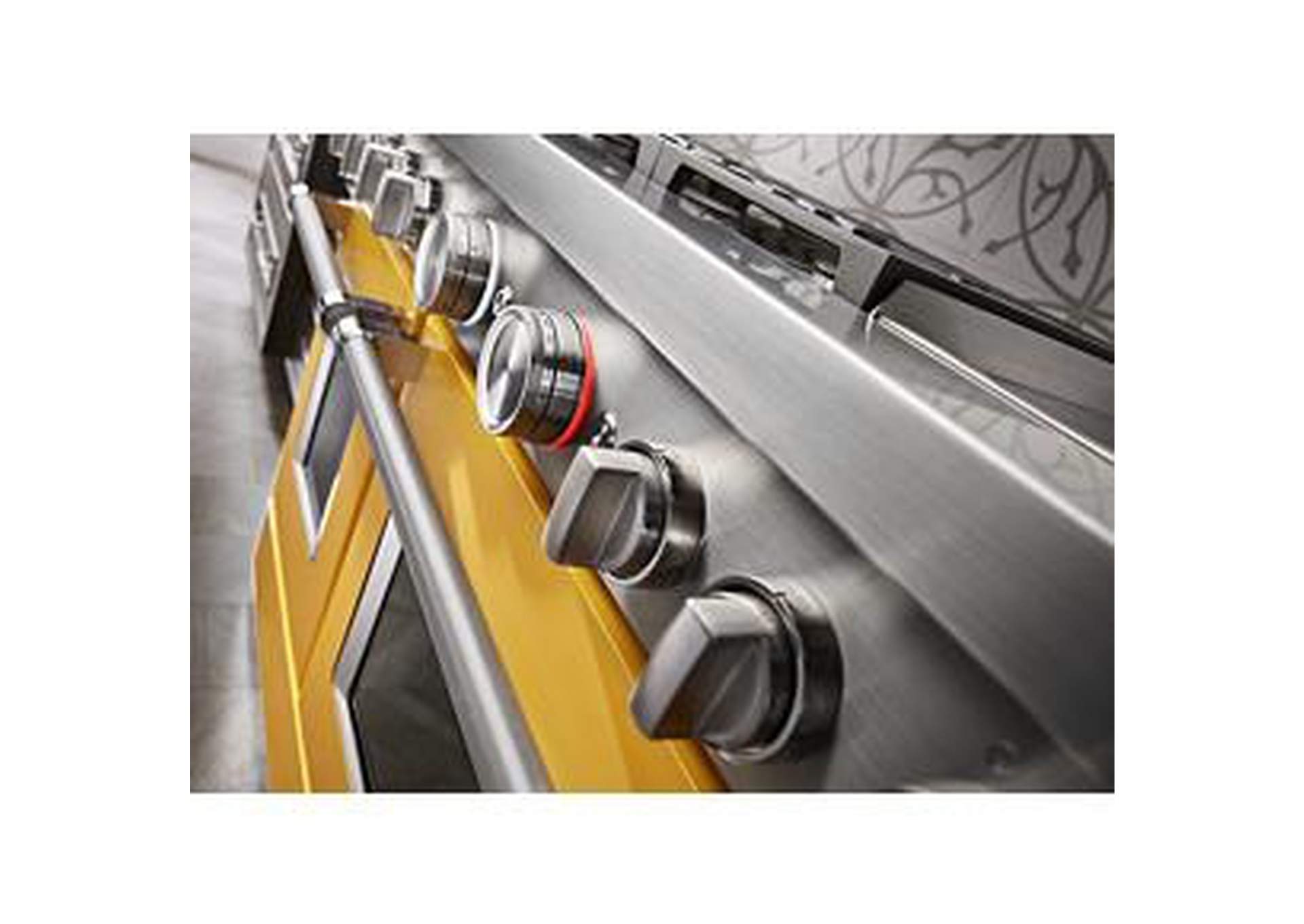 KitchenAid® 48'' Smart Commercial-Style Dual Fuel Range with Griddle - Yellow Pepper