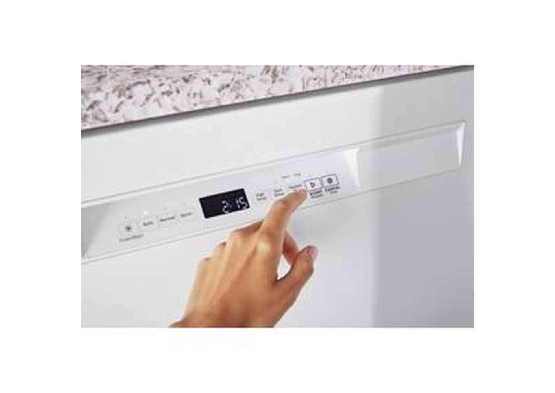 Maytag - 24” Front Control Dishwasher with Dual Power Filtration and PowerBlast® Cycle - 50 dBA - White