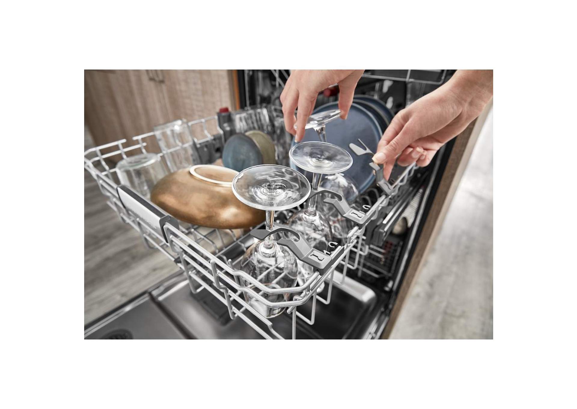 KitchenAid - 360° Max Jets™ Third Rack Dishwasher with Fan-Enabled ProDry™ System, 44 dBA - Stainless Steel with PrintShield™ Finish