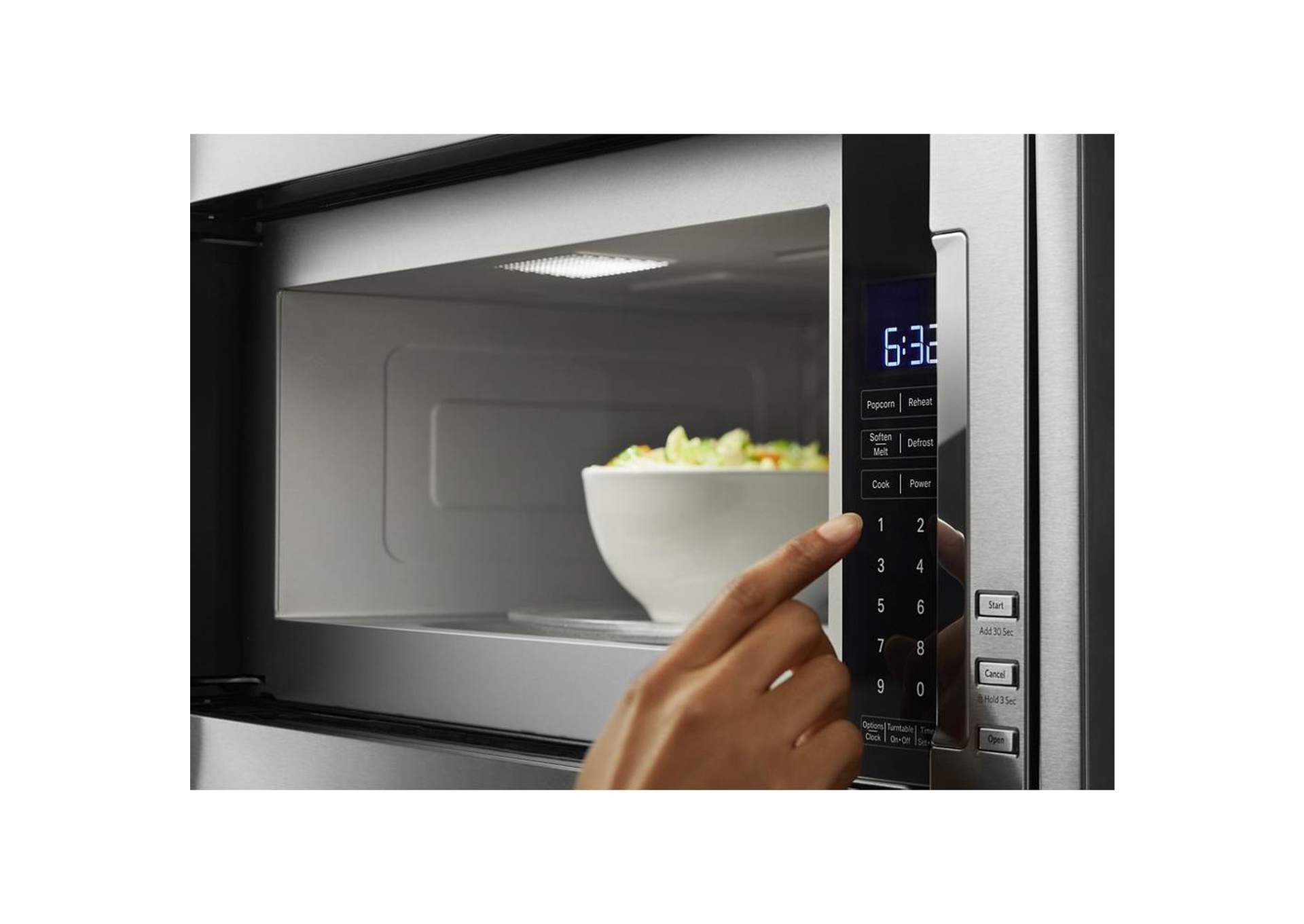 KitchenAid - 1000 Watt Built-In Low Profile Microwave with Slim Trim Kit - Stainless Steel