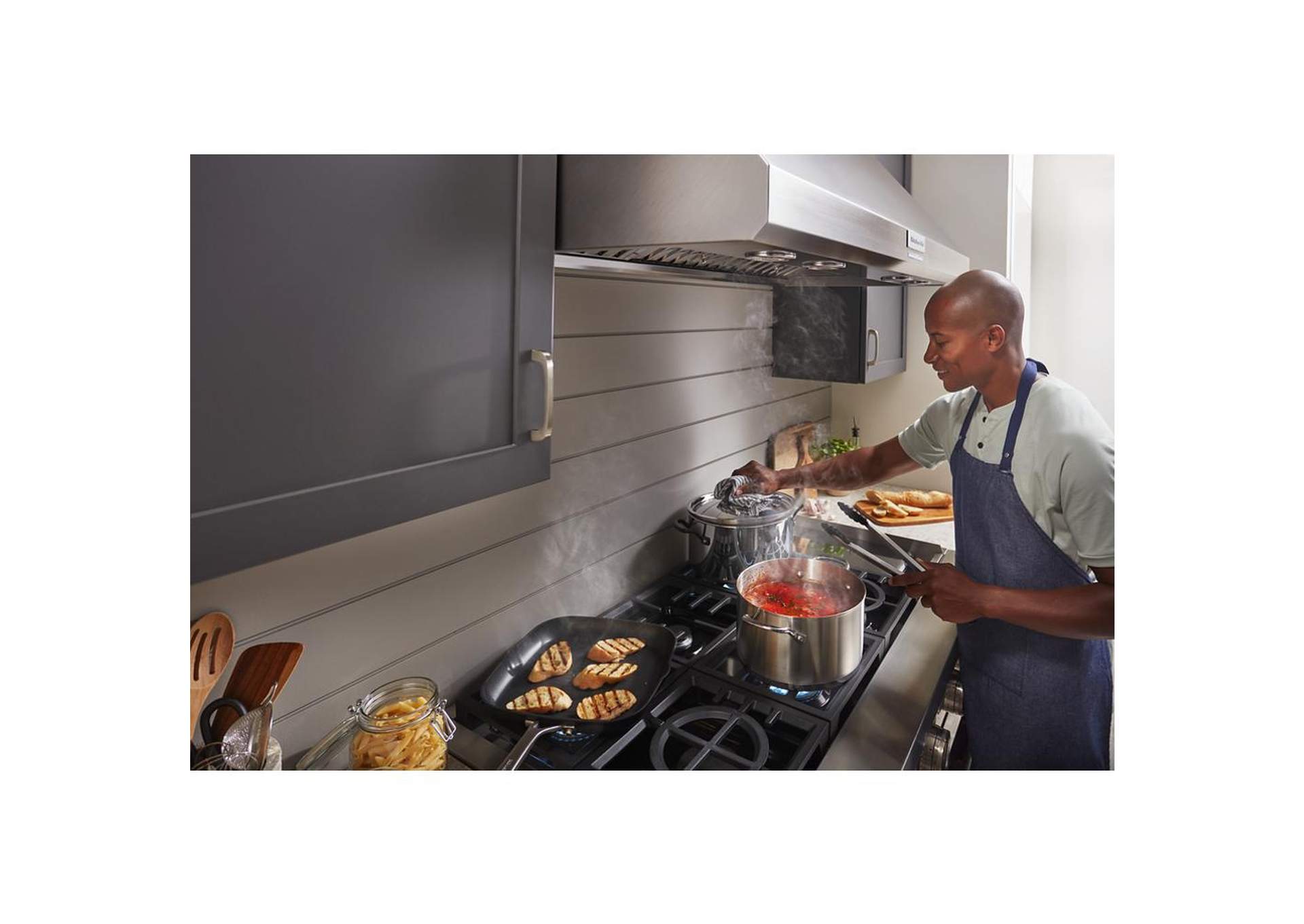 KitchenAid® 48'' Smart Commercial-Style Dual Fuel Range with Griddle - Stainless Steel
